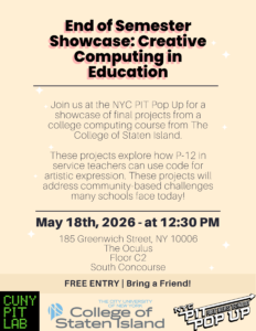 https://nycpitpopup.org/event/creative-computing-in-education-course-showcase/ social preview image